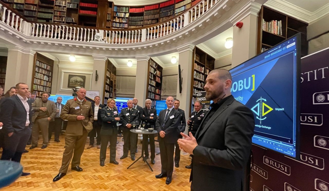 Director Karl Kjelstrup-Johnson at the launch of DASOBU at RUSI. Photo credit: DSET (Defence, Simulation, Education and Training)